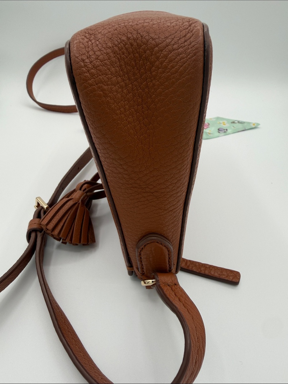 Kate Spade Brown Pebbled Leather Tassel Crossbody Bag - Picture 6 of 8